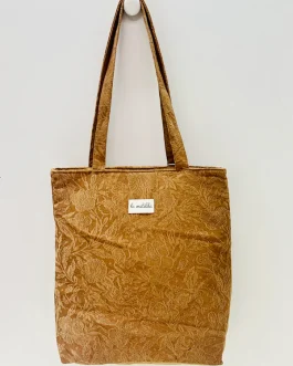 Bolsa tote «la matilda» tostado flores