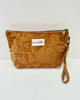 Neceser grande «la matilda» tostado flor