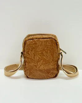 Bolso cuelga móvil «la matilda» tostado flor