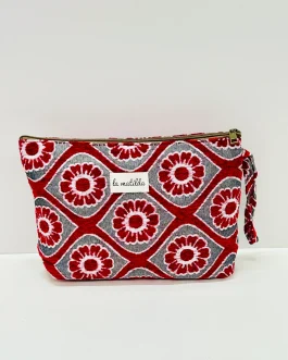 Neceser maxi «la matilda» flor roja