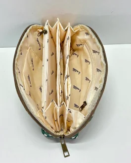 Portatodo «la matilda» celeste flores