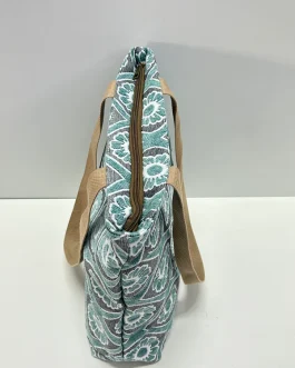 Bolsa tote «la matilda» flor grande azul