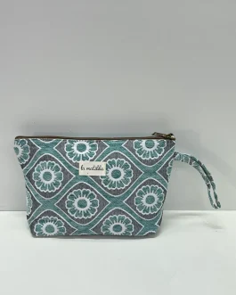 Neceser maxi «la matilda» flor celeste
