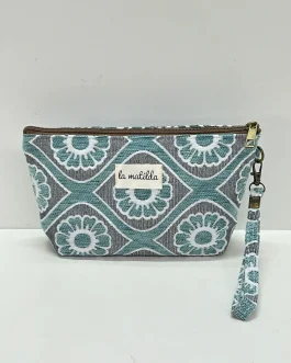 Neceser grande «la matilda» flor celeste