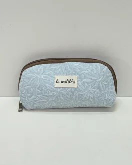 Portatodo «la matilda» celeste flores