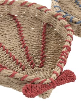 Bandeja seagrass metal concha 31x31x5 cm