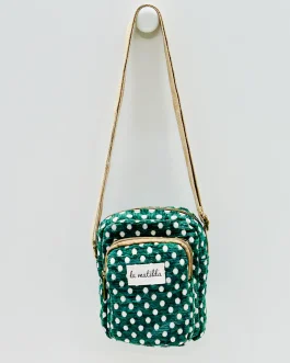 Bolso Cuelga Móvil Lunares Verde