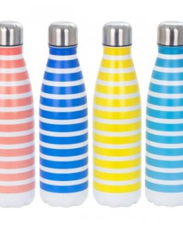 Botella térmica rayas acero inox 500 ml.