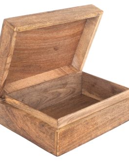 Caja casitas madera de mango 25,50 x 17,50 x 9 cm