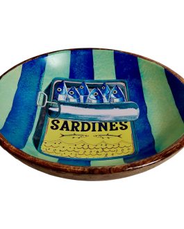 Cuenco sardinas madera y resina 30,50 x 30,50 x 7 cm