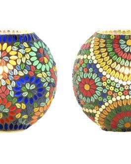Lámpara sobremesa cristal 21x10x19cm mandala
