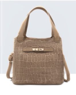 Bolso de mano ante con hebilla